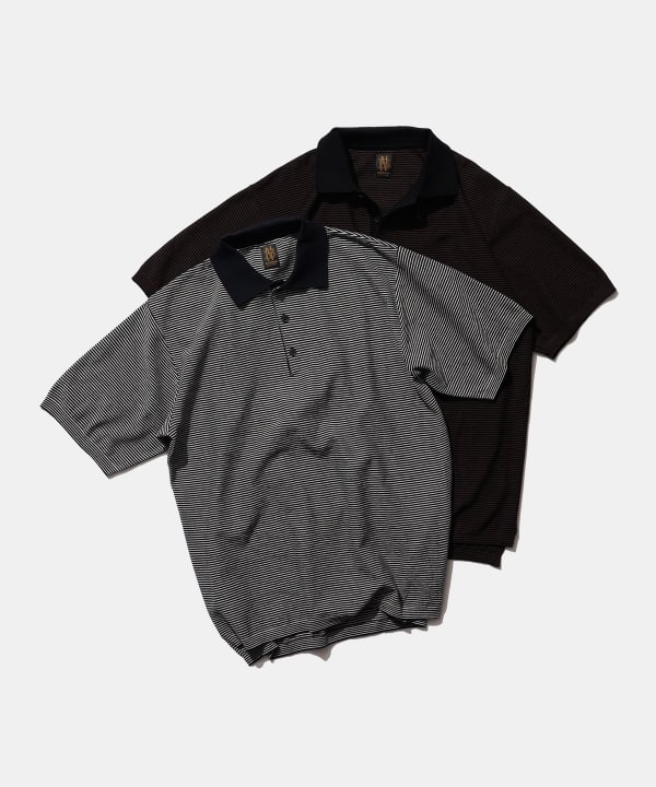 BATONER / 【別注】Knit Polo Shirt Horizontal Stripe